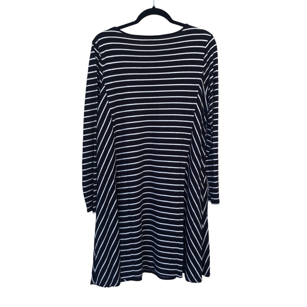 Stylus XL Long Sleeve Black Striped Dress size XL - Picture 8 of 13